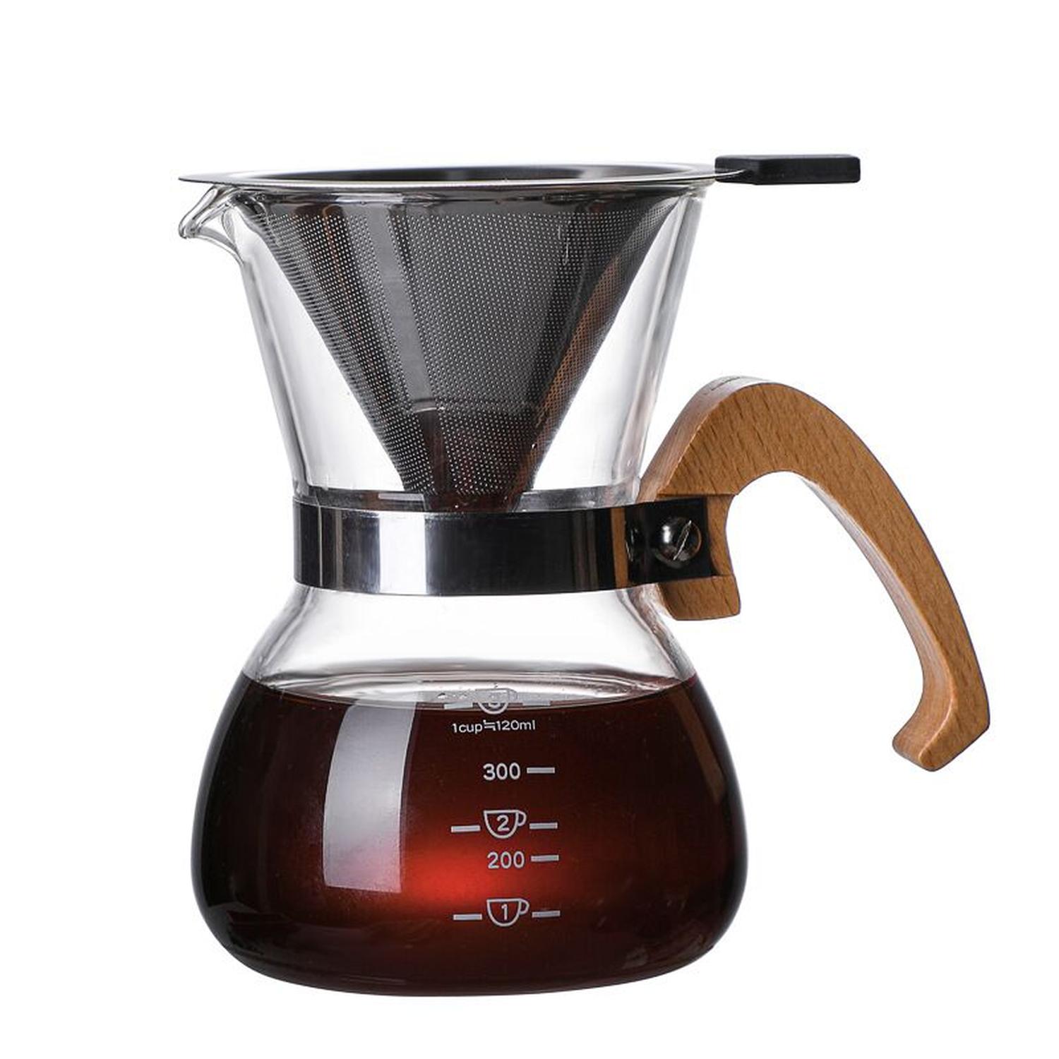 Cafetera con Filtro de Acero Inoxidable 300 ml